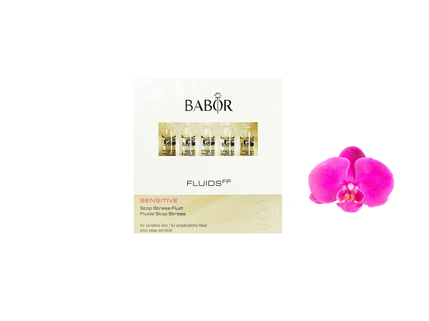 Babor Sensitive Stop Stress Fluid 7 Ampoules 1/16oz / 2ml Each