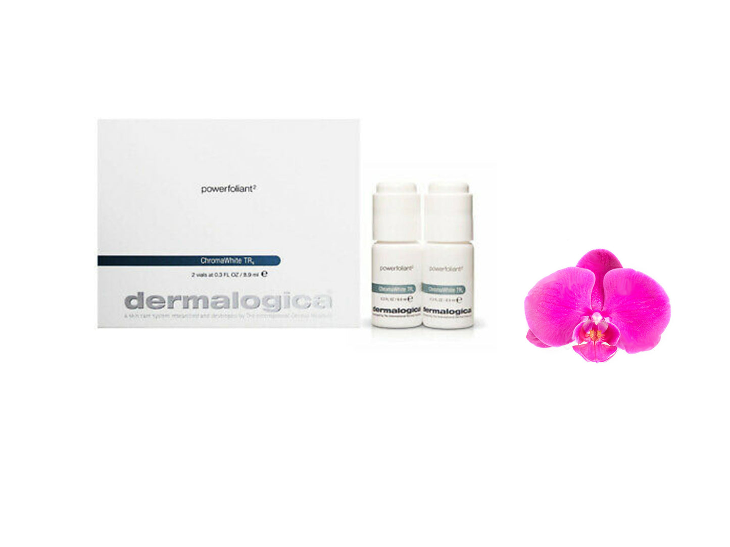 Dermalogica Powerfoliant ChromaWhite TR 2 Vials 0.3oz / 8.9ml each NEW SAME DAY