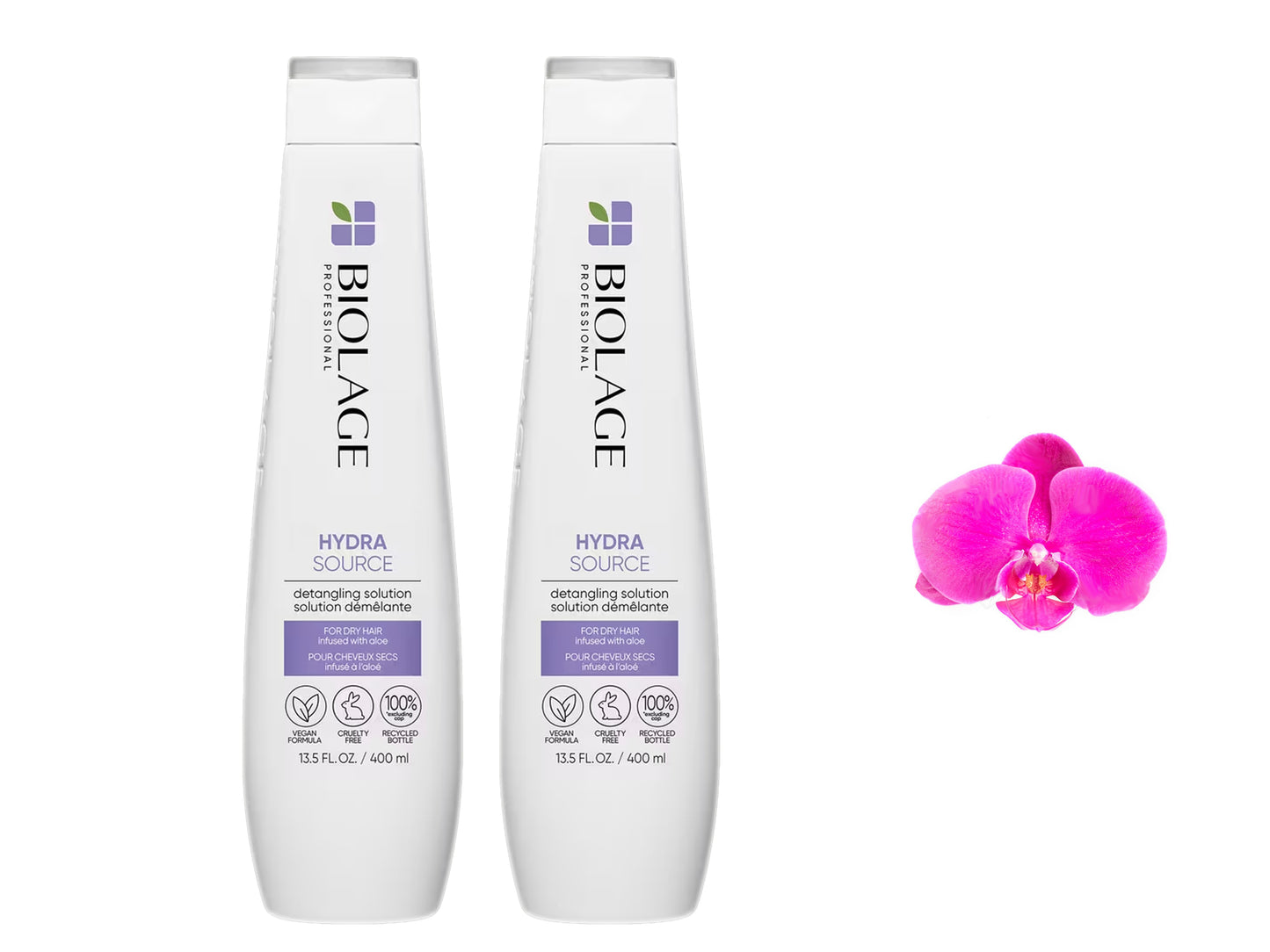 Biolage Hydra Source Detangling Solution for Dry Hair 13.5oz x 2 bottles