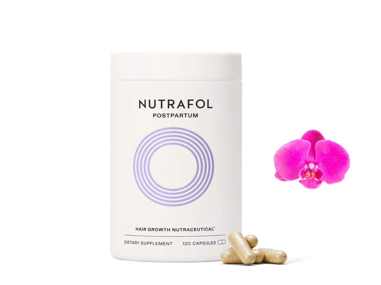 Nutrafol Postpartum Hair Growth Nutraceuticals Dietary Supplement 120 Capsules