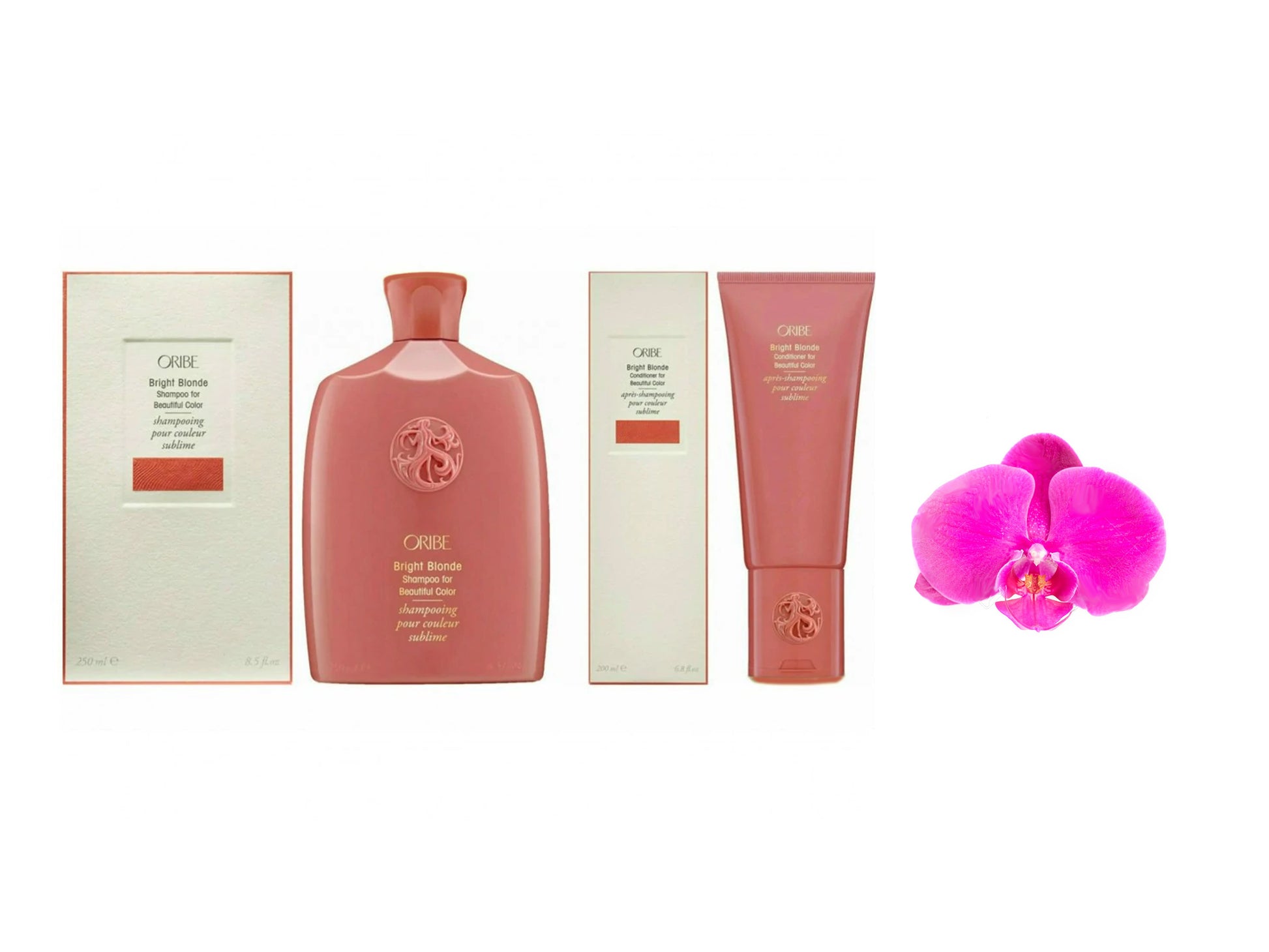 Oribe Bright Blonde Conditioner for Beautiful Color 1.7oz and Shampoo 2.5oz Kit